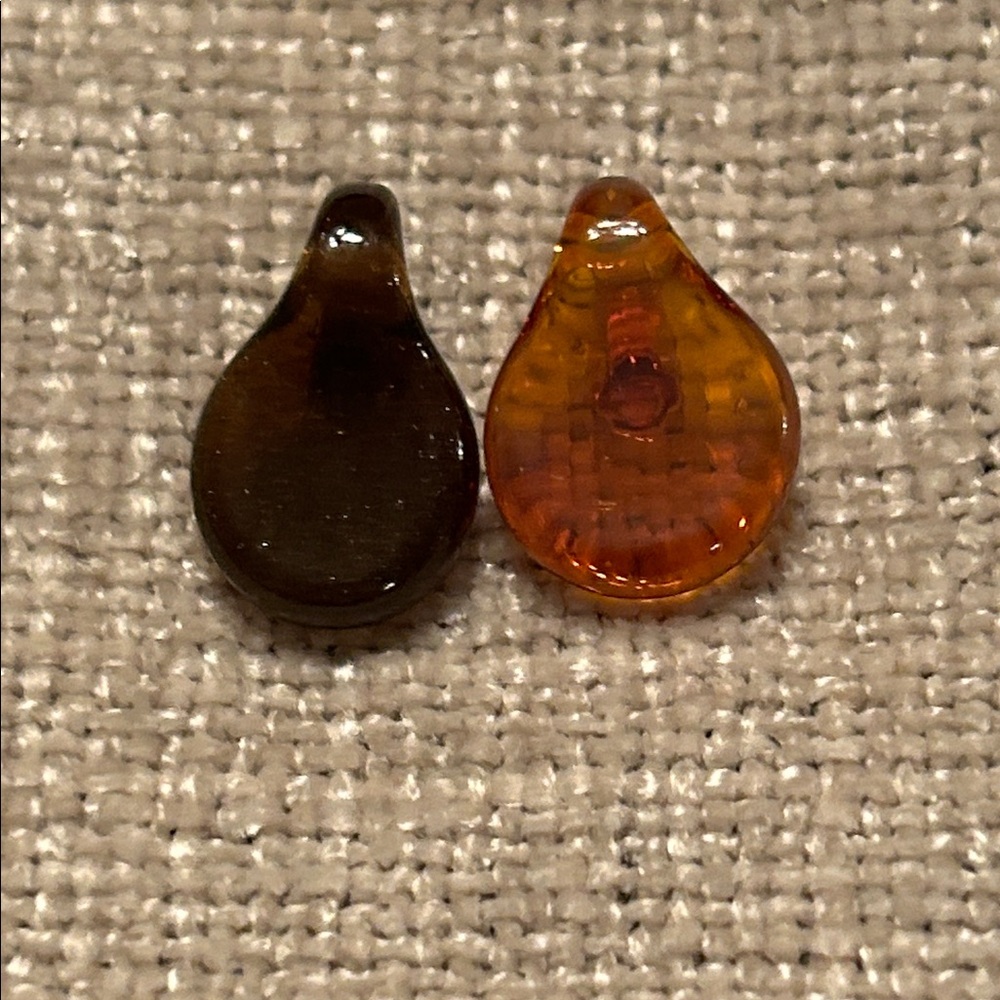 Struggle Glass lot of 2 Aura Ripple pendants, NWOT